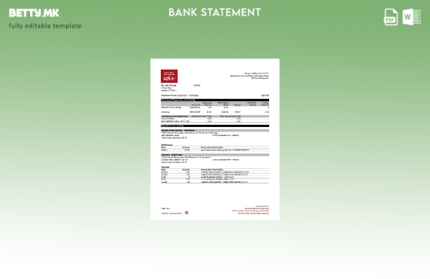 Модерен стил Австралија BECU шаблон извод од банка