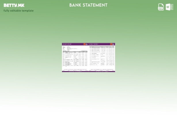 Модерен стил Индија AU Мали финансии изводи од банкарски страници шаблон