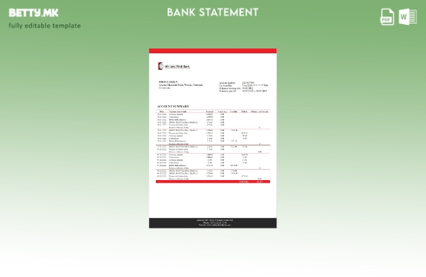 Модерен стил Камерун Африланд Шаблон за прв извод од банка