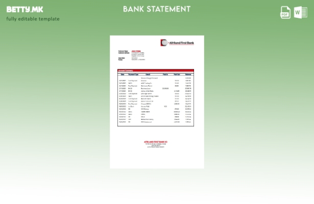 Модерен стил Конго Африланд Шаблон за прв извод од банка