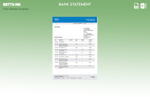 Модерен стил Пакистан United Bank Limited шаблон за извод на сметка збор