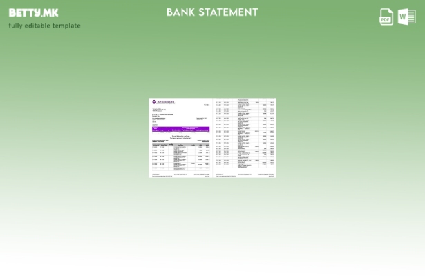 Модерен стил Србија Шаблон за страници за Word извод од сметката на Комерцијална