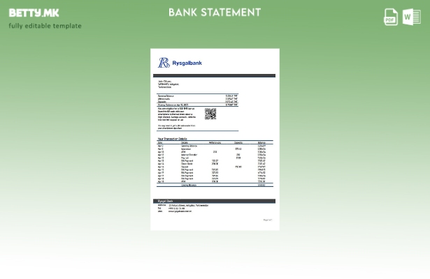 Модерен стил Туркменистан Rysgal шаблон за извод од банка