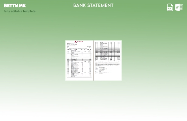 Модерен стил Шаблон за збор верзија на извод од банка на Индија Окси