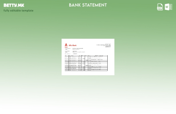 Модерен стил Шаблон за збор за извод од банка Алфа на Русија