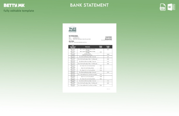 Модерен стил Шаблон за збор за извод од банка СКНА во Сент Китс и Невис