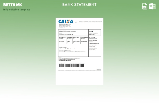 Модерен стил Шаблон за збор за извод од банка во Бразил Каиксо