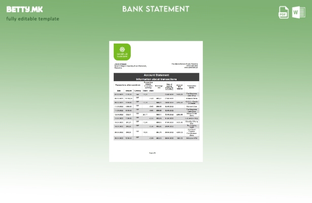 Модерен стил Шаблон за збор за извод од банка во Палестина Кудс