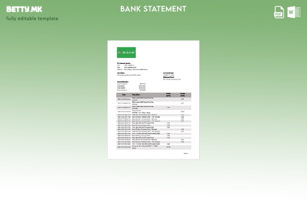 Модерен стил Шаблон за збор за извод од банка од Непал Набил