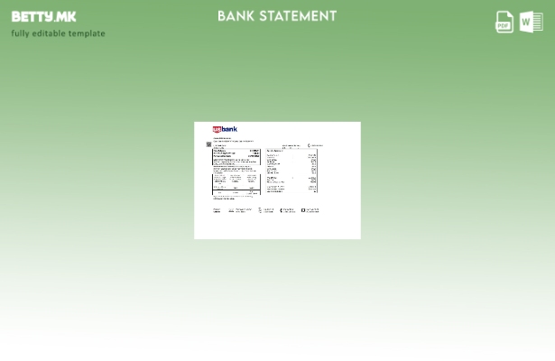 Модерен стил Шаблон за збор страници за извод на банкарска картичка на САД