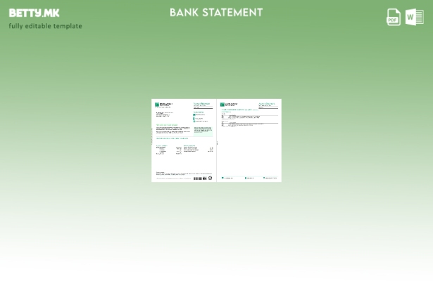 Модерен стил Шаблон за збор страници за извод од банка во Франција BNP