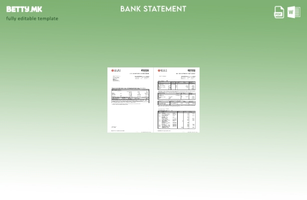 Модерен стил Шаблон за збор страници за извод од банка во Хонгконг Ханг Сенг