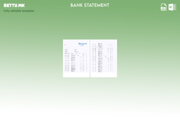 Модерен стил Шаблон за збор страници за изводи од банкарски изводи во Кенија