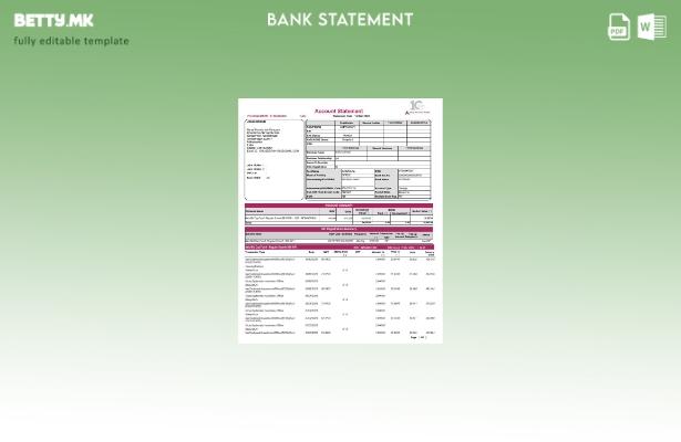 Модерен стил Шаблон за збор страници за изводи од банкарски изводи на Индија оск