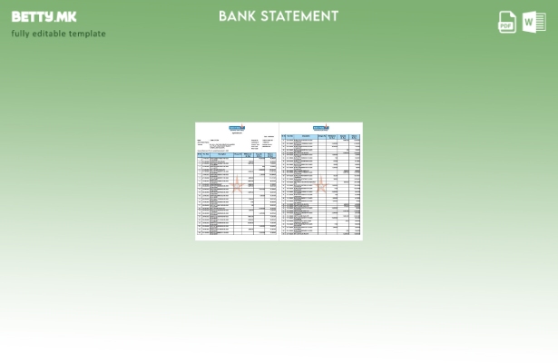 Модерен стил Шаблон за зборови за изводи од сметката на Банката на Индија на Инд