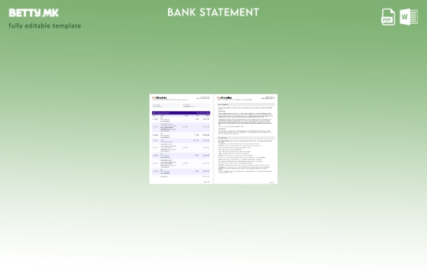 Модерен стил Шаблон за зборови за изводи од сметката на Hong Kong Airwallex Li 6
