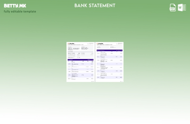 Модерен стил Шаблон за зборови за изводи од сметката на Hong Kong Airwallex Limi