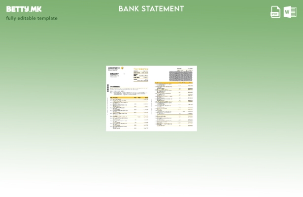 Модерен стил Шаблон за страници за изводи од банка на Австралија Комонвелт