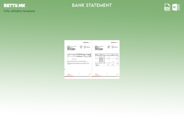 Модерен стил Шаблон за страници со зборови за изводи на индонезиски DBS digibank