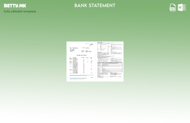 Модерен стил Шаблон за страници со зборови за изјава на Ирска банка на Ирска