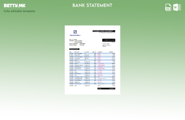 Модерен стил извод од банка на Германија Deutsche, лесен за пополнување шаблон в