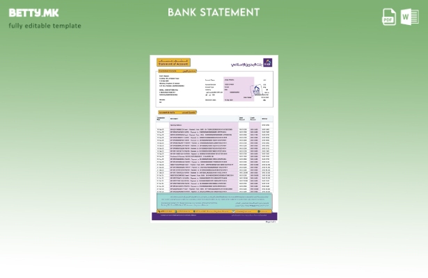 Модерен стил на Бахреин исламски шаблон за извод од банка