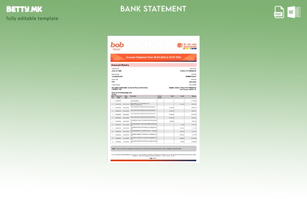 Модерен стил на Индија Боб банка на Борода шаблон за извод од банка