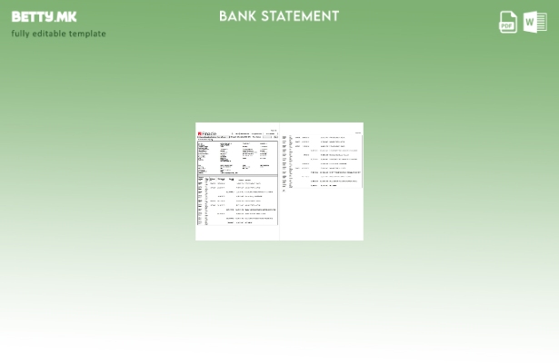 Модерен стил на Индија Finacle шаблон за збор страници за извод од банка