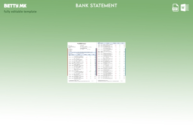 Модерен стил на Индија HDFC шаблон за збор страници за извод од банка