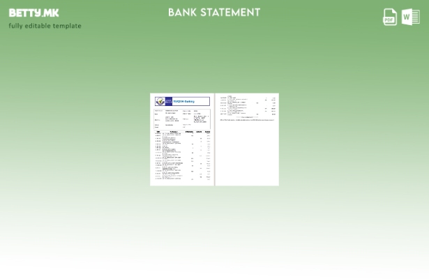 Модерен стил на Индија RMGB шаблон за збор страници за извод од банка