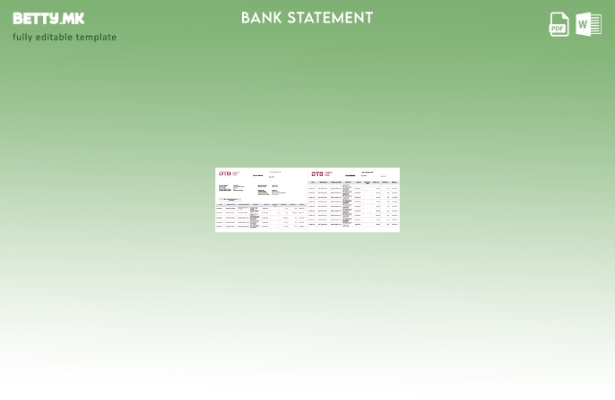 Модерен стил на Кенија Diamond Trust банкарски извод на сметка шаблон за страниц