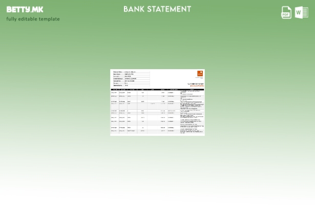 Модерен стил на Нигерија GTBank изјава за верзија на шаблон