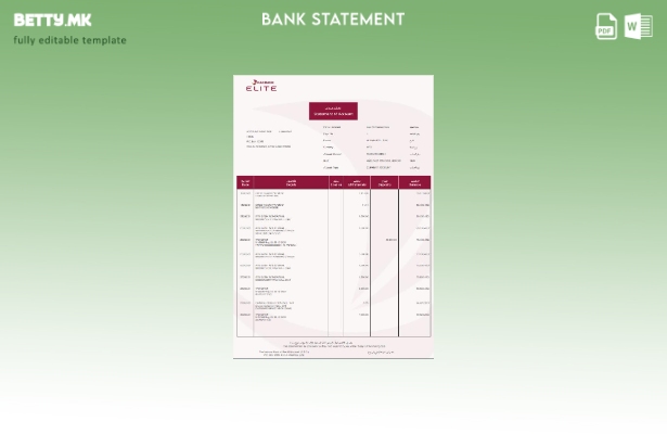Модерен стил на ОАЕ Ракбанк Елит Шаблон за извод од банка