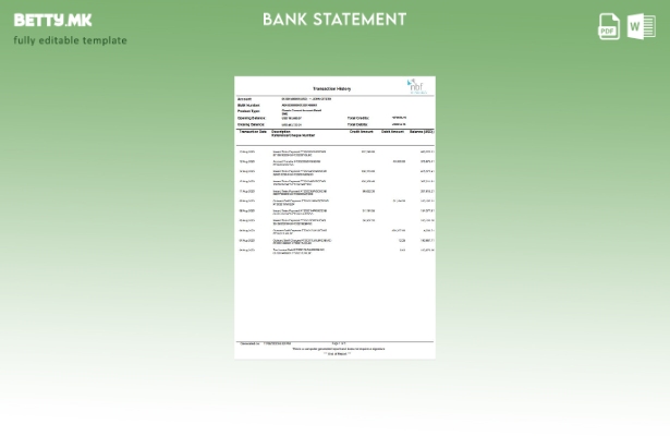 Модерен стил на ОАЕ NBF шаблон за извод од банка