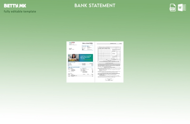 Модерен стил на САД MidFlorida банкарски изводи шаблон страници збор