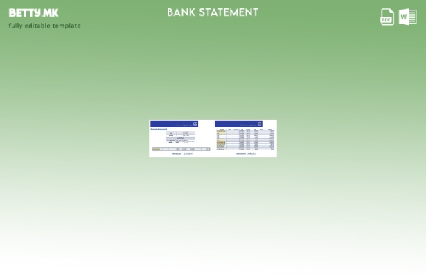 Модерен стил на Саудиска Арабија Шаблон за страници на Word за извод од банка из