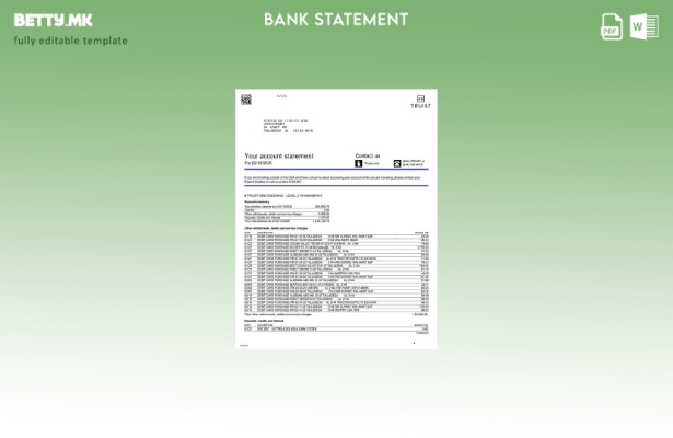 Модерен стил на шаблон за збор за извод од банка Truist во САД