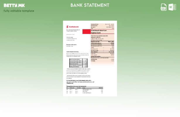 Модерен стил на шаблон за зборови за извод од банка на Канада Scotiabank