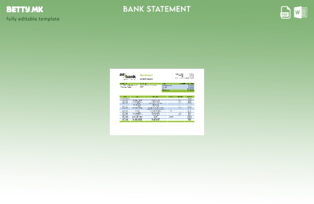 Модерен стил на шаблон за зборови за извод од банка на Чехија Ер