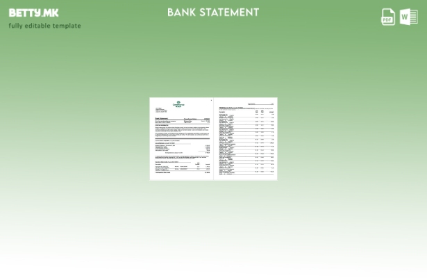 Модерен стил на шаблон за страници за збор за изводи на трговска банка на САД