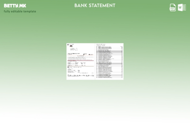 Модерен стил на шаблон за страници за збор за изводи од банка во САД IBC 1