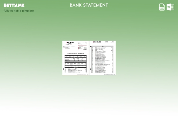 Модерен стил на шаблон за страници за збор за изводи од банка во САД IBC