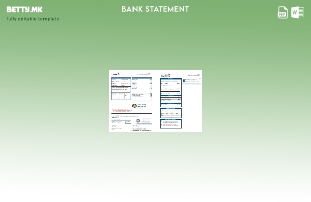 Модерен стил на USA Capital One шаблон за верзија на ексел (страници) извод од б