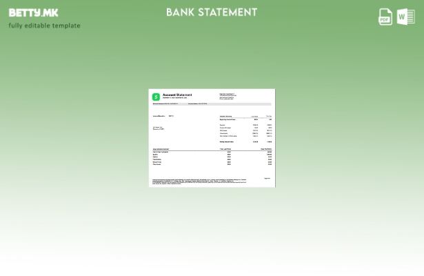 Модерен стил на USA Cash App за инвестирање во извод на сметка шаблон за збор