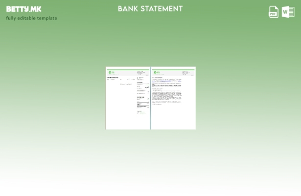 Модерен стил на USA Green Dot шаблон за збор страници за извод од банка