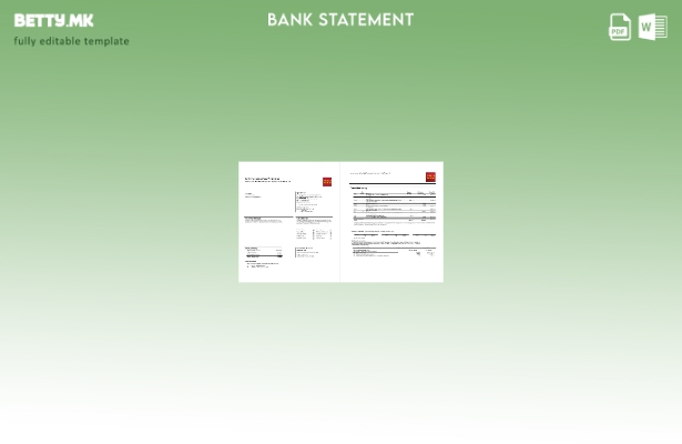 Модерен стил на USA Wells Fargo шаблон за збор страници за извод од банка