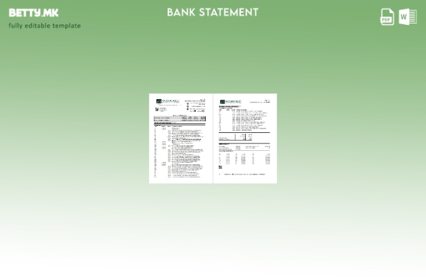 Модерен стил на USA Woodforest извод од банкарски шаблон за ексел страници