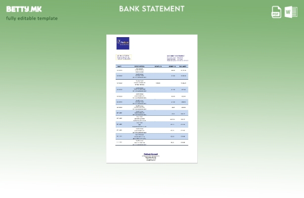 Модерен стил шаблон за извод од Бурунди Финбанк
