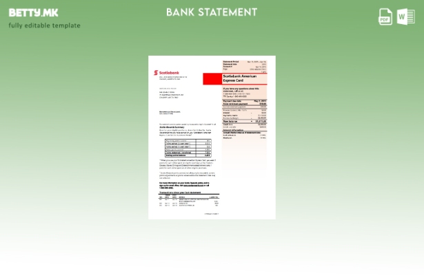 Модерен стил шаблон за изводи на Канада Scotiabank