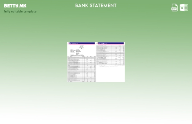 Модерен стил India City Union банкарски извод на сметка шаблон за страници Word